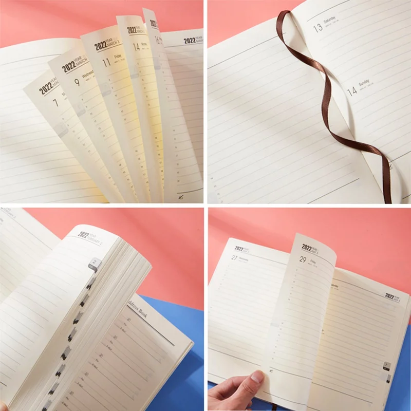 

2022 schedule book full English inner pages a5 notebook school office stationery