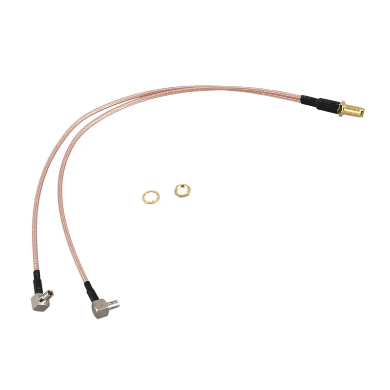 SMA Female to Y Type 2 X TS9 Male / CRC9 коннектор сплиттер Сумматор кабель Pigtail RG 316 30 см