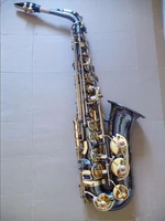 play professional saxophone alto play black nickel gold key sax e tune alto instruments free shipping hard cases