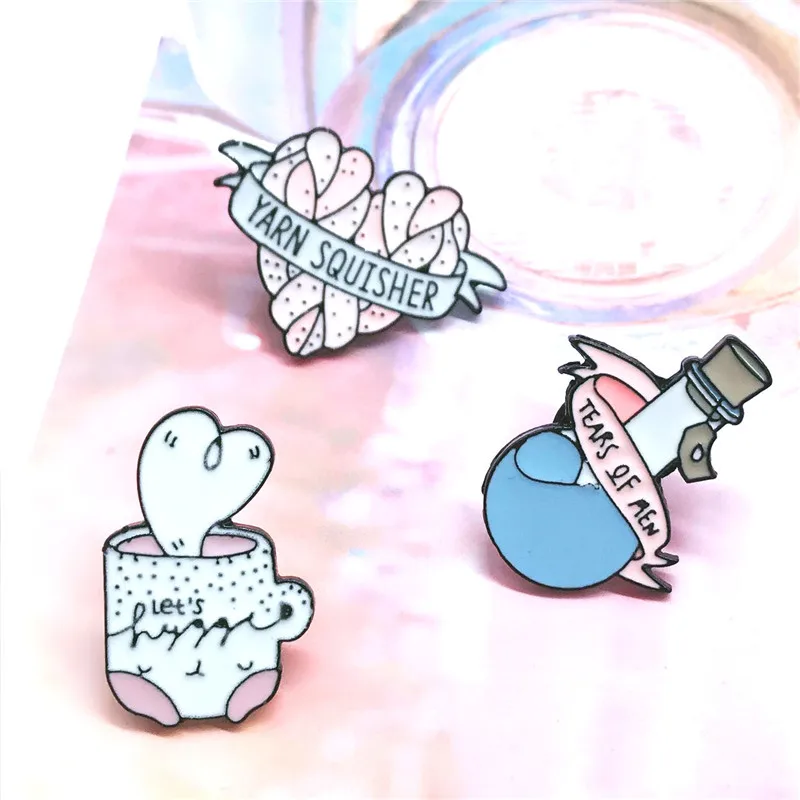 Новинка скрученная лента брошь в виде ленты для трусиков кофейных чашек мужчин