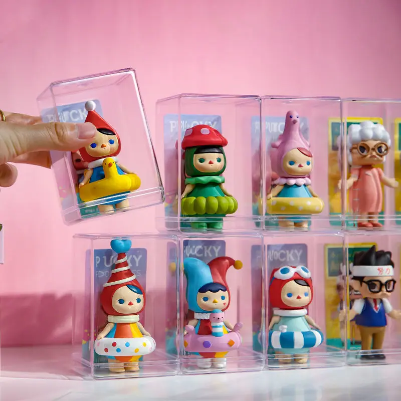 

Ящик для хранения игрушек аниме стойка для фигурок пылезащитный прозрачный пластиковый одинарный дисплей кукольный шкафчик Органайзер По...