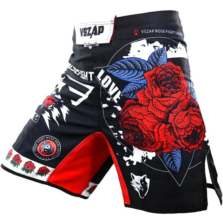 Шорты VSZAP Rose MMA шорты для кикбоксинга Муай Тай тренировочные BJJ фитнеса Санда