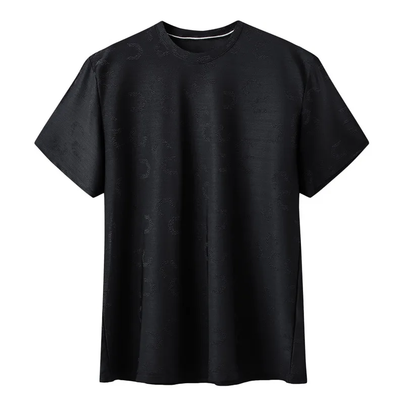 

Summer new men's youth fat plus size fashion casual round neck short sleeve men's fat short sleeve T-shirt