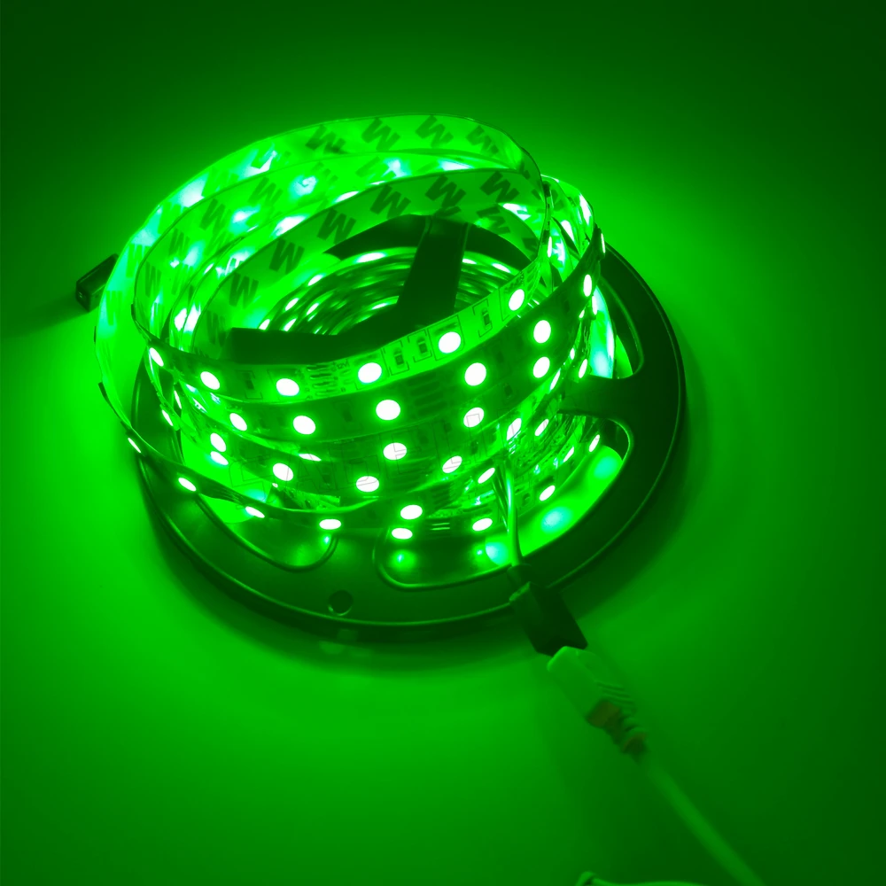 Новая версия 5 м/лот 60 светодиодов/м DC12V 5050 RGB гибкий светильник 300