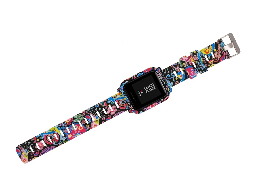 2 в 1 для Amazfit Bip ремешок для часов+ защитный чехол для ПК чехол для часов защитная рамка для Huami Amazfit Bip аксессуары