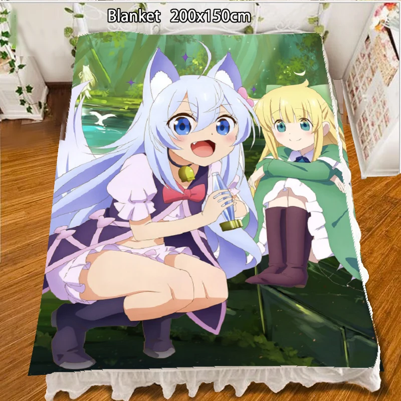 

Флисовое одеяло в стиле аниме «Мошенник», «no Slow Life: Isekai ni Tsukurou», аптека, одеяло Noera, Мина, коврик, мягкое постельное белье, аксессуары