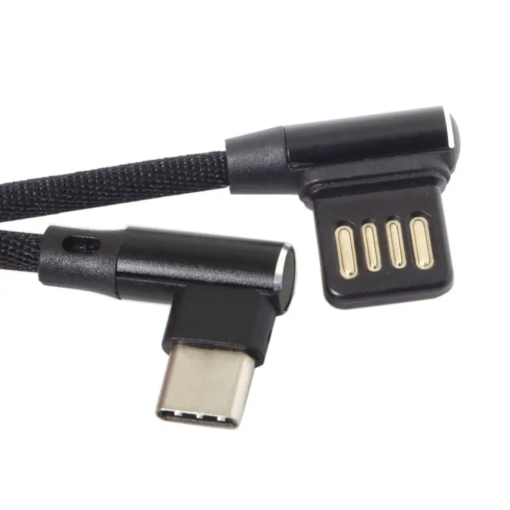 Кабель USB USB-C 3 1 Type-C/USB 2 0 Угловой 90 градусов с чехлом для планшета и телефона 15 см |