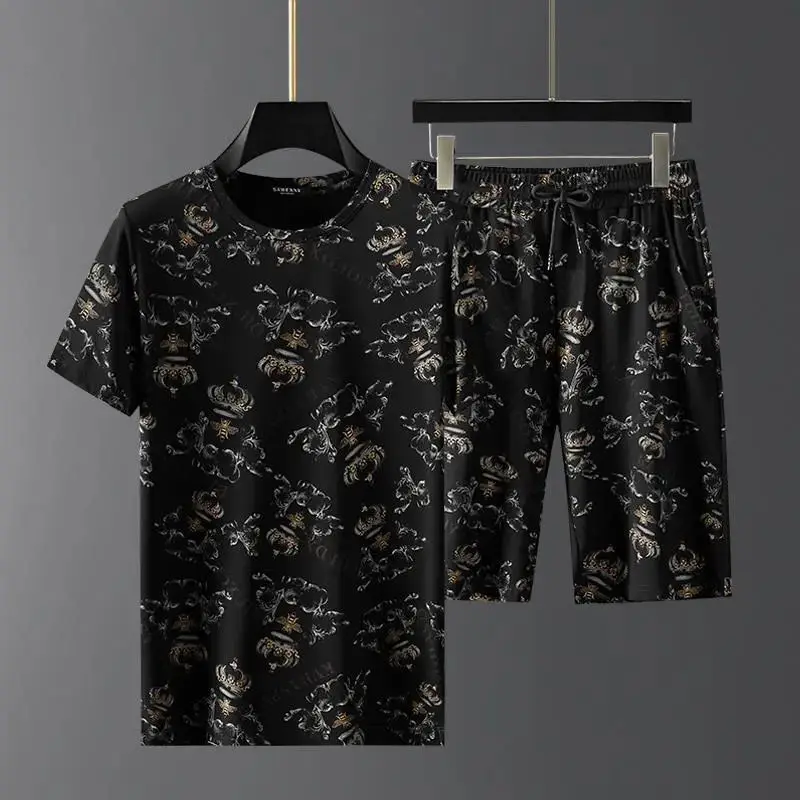 

Sports casual shorts suit men's Korean summer new short-sleeved t-shirt tide brand men's two-piece suit with handsome tracksuit
