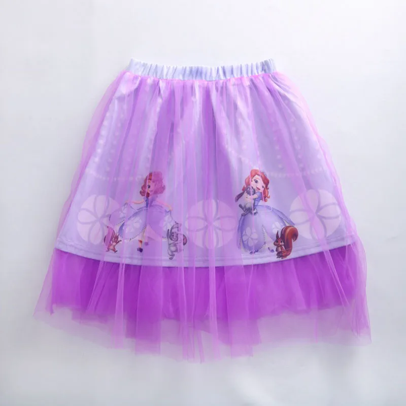 Одежда для маленьких девочек Летняя фатиновая юбка с принтом пони Детская