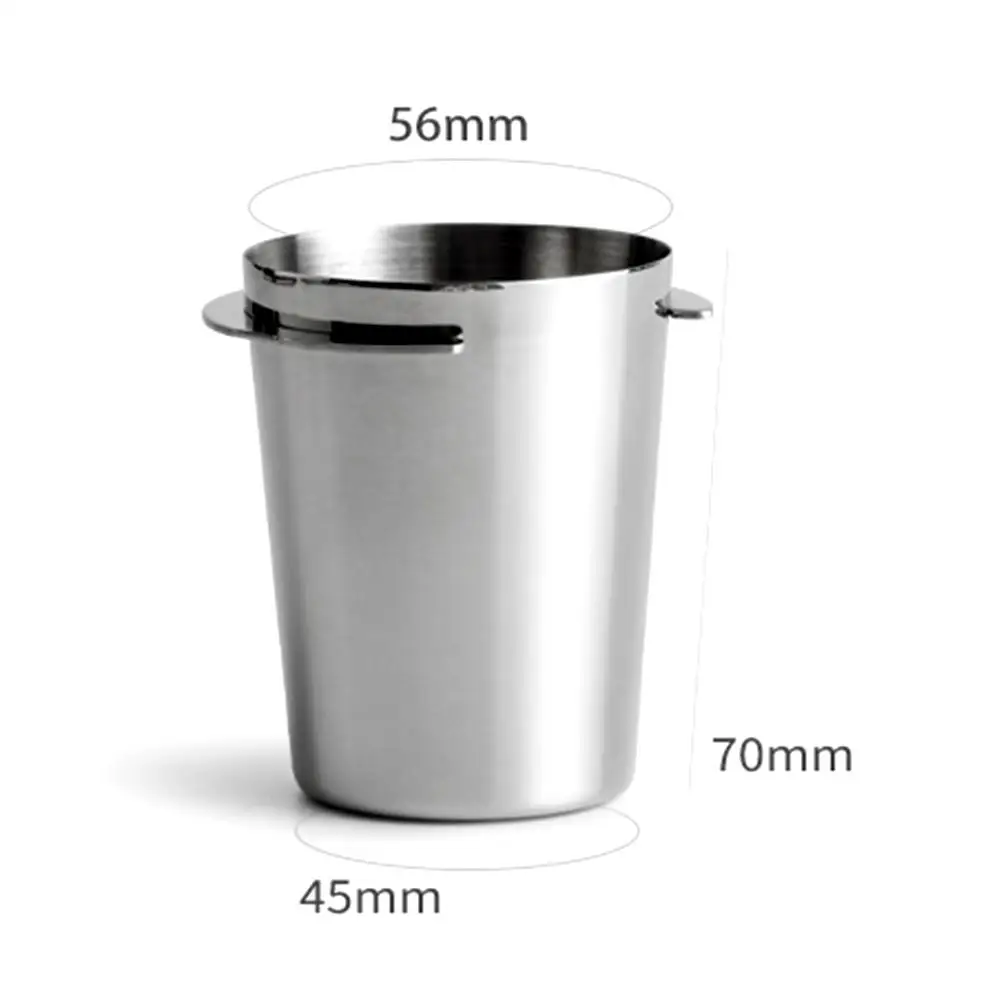 

58mm Coffee Dosing Cup Simple 120ml Stainless Steel Powder Feeder Part Fit Espresso Machine Sniffing Mug Tampers Coffeeware 2021