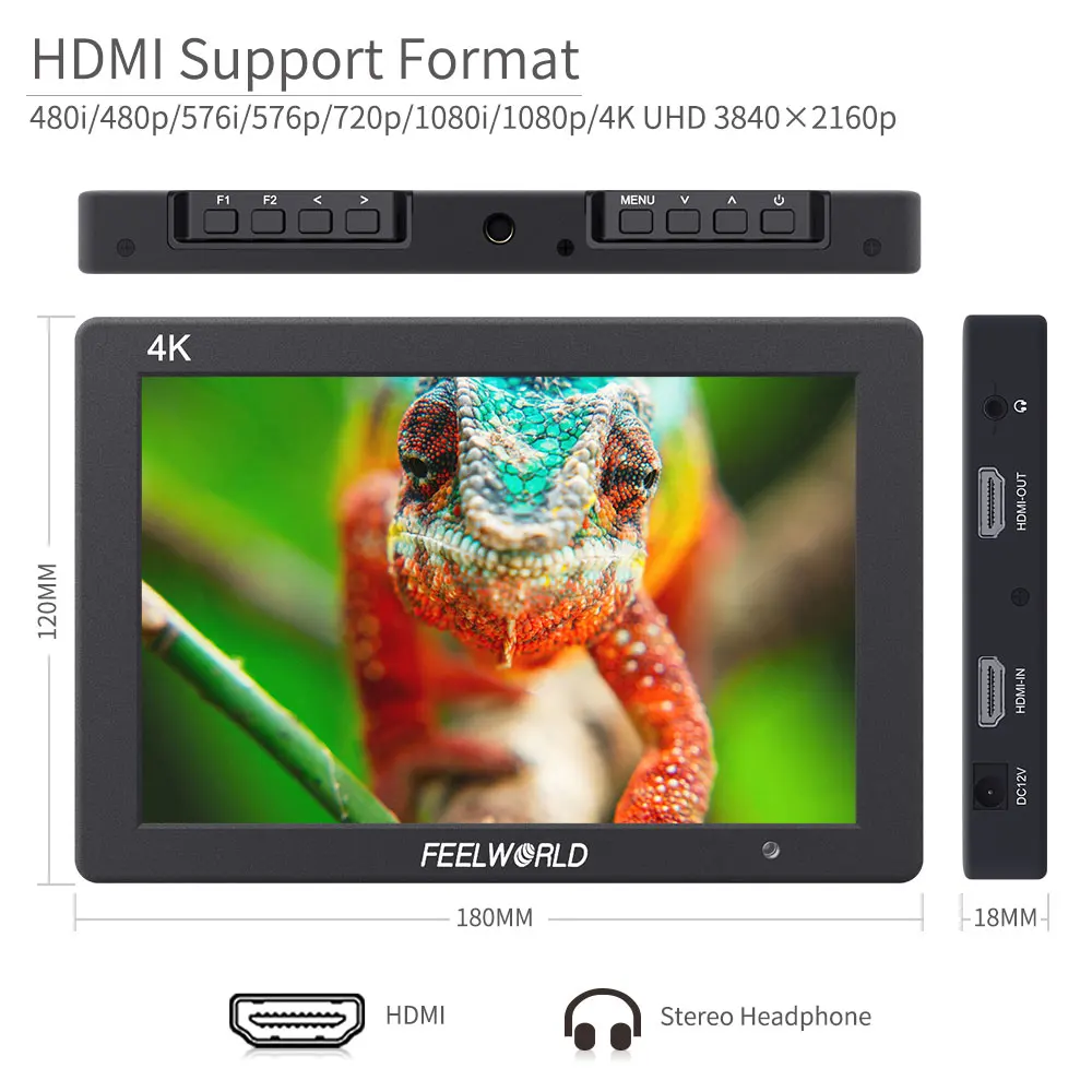 Verkauf Feelworld 7 Zoll IPS 1920x1200 4K Monitor HDMI Kamera Feld Monitor Solide Aluminium Gehäuse Mit Peaking Focus Für Sony Nikon T7