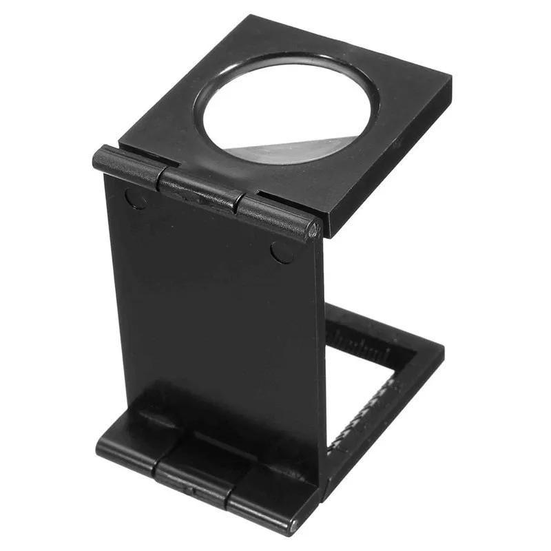 10X 28 мм микроскоп складной лупа Стенд со шкалой для текстиля оптическое складное