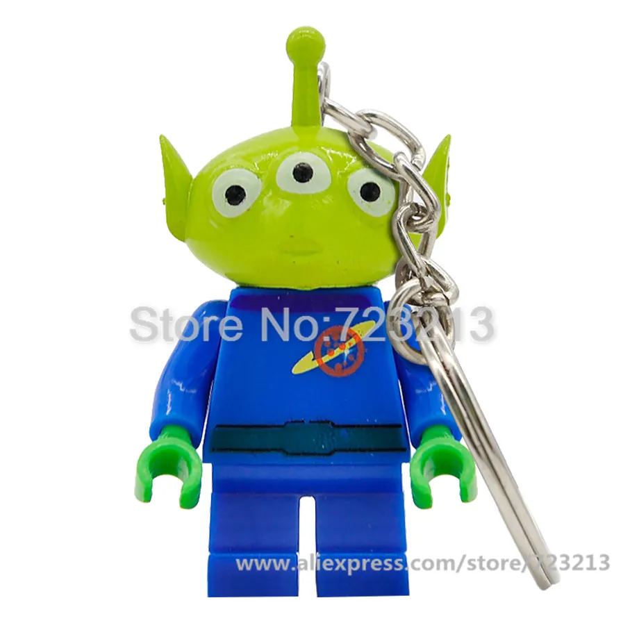 Three Eyes Один мультфильм Кот История игрушек фильм волшебник OZ Брелок фигурка Барт Базз Лайтер строительные блоки модели игрушки - Цвет: Three Eyes
