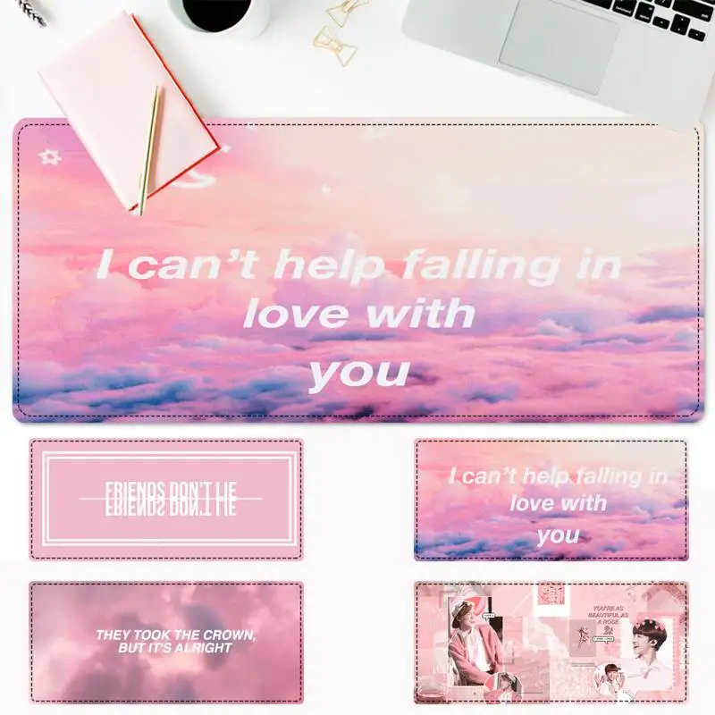 

Hot Sell Pink Aesthetics songs lyrics Aesthetic Mouse Pad Gamer Keyboard Maus Pad Desk Mouse Mat Game Accessories For Overwatch