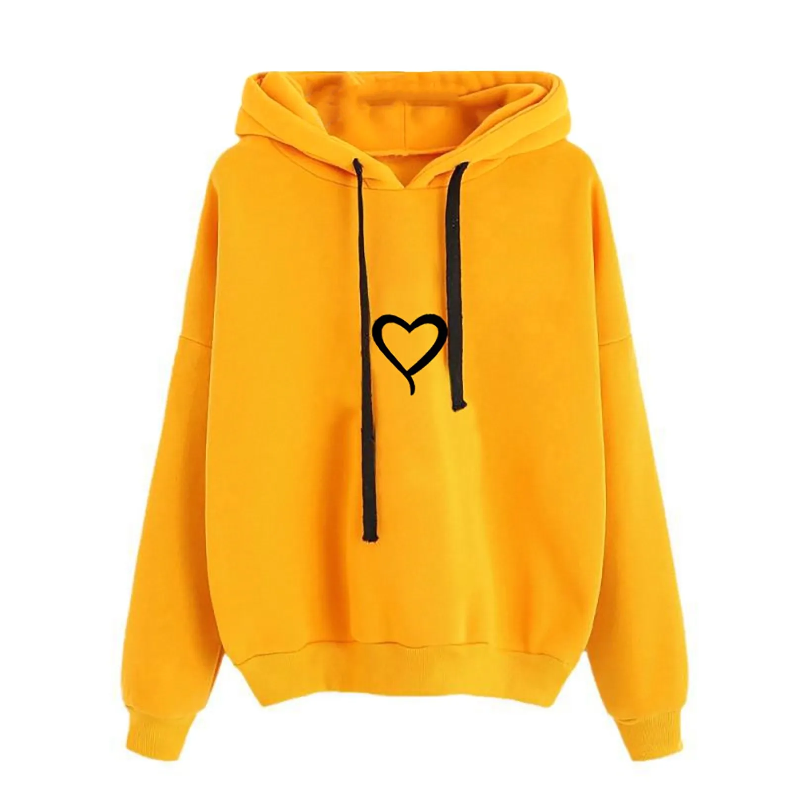 Women Sweatshirt Hoodie Ladies Hooded Love Printed Casual Pullovers Tops Girls Long Sleeve Autumn Winter clothes Plus Size Hoody