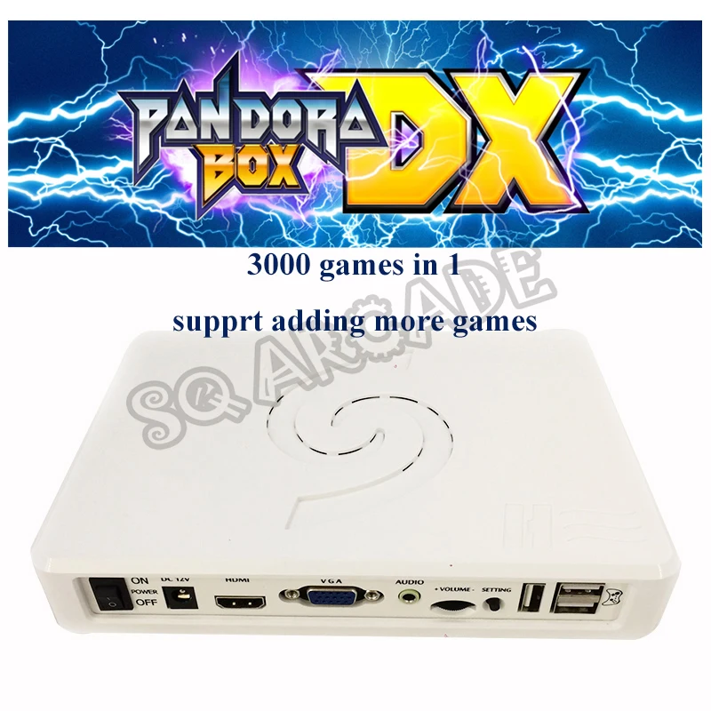 Новая беспроводная материнская плата Pandora Box DX 3000 в 1 с 34 * 3D играми запись