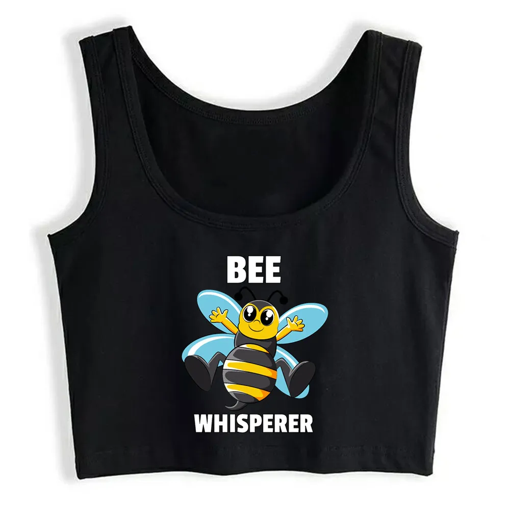 

Crop Top Female Bees Beekeeper Bee Natur Funny Cute Save The Gift Hip Hop White Custom Tops Women