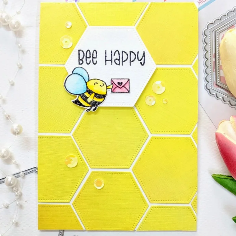 Шестигранная волнистая рамка популярный узор металлические Вырубные штампы для