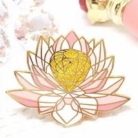 fashion anime cartoon golden moon crystal enamel pin sailor moon cute lotus lapel badge beautiful bag accessory unique gift