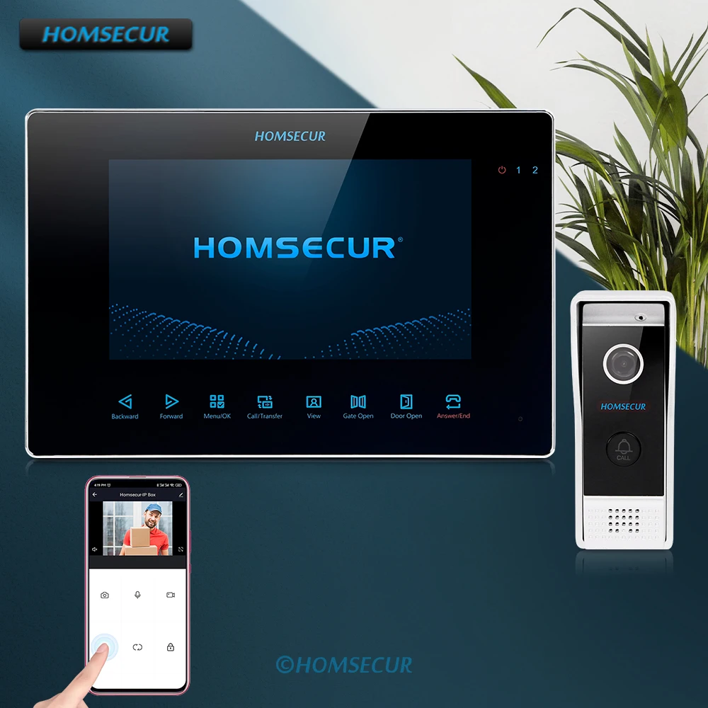 HOMSECUR 7 &quotпроводной WI FI видео входная дверь безопасности видеодомофон с памятью