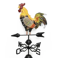 painted cock farm home weather vane wind direction indicator yard measuring tools for outdoor cock animal bracket decor craft