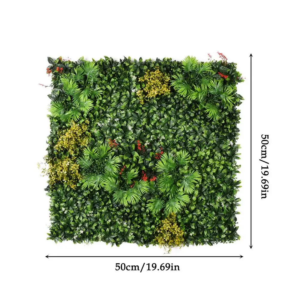

50x50cm Artificial Boxwood Panels Topiary Hedge Plant Wall Fence Noise Reduction UV Protected Privacy Fence Screen For Garden