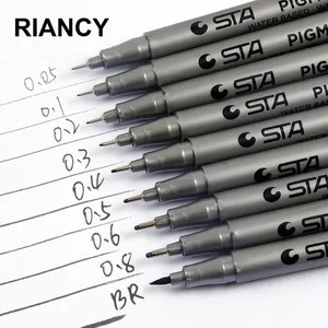 Фломастеры Fineliner STA, водонепроницаемые маркеры на водной основе для рисования, школьные и офисные принадлежности, 04301