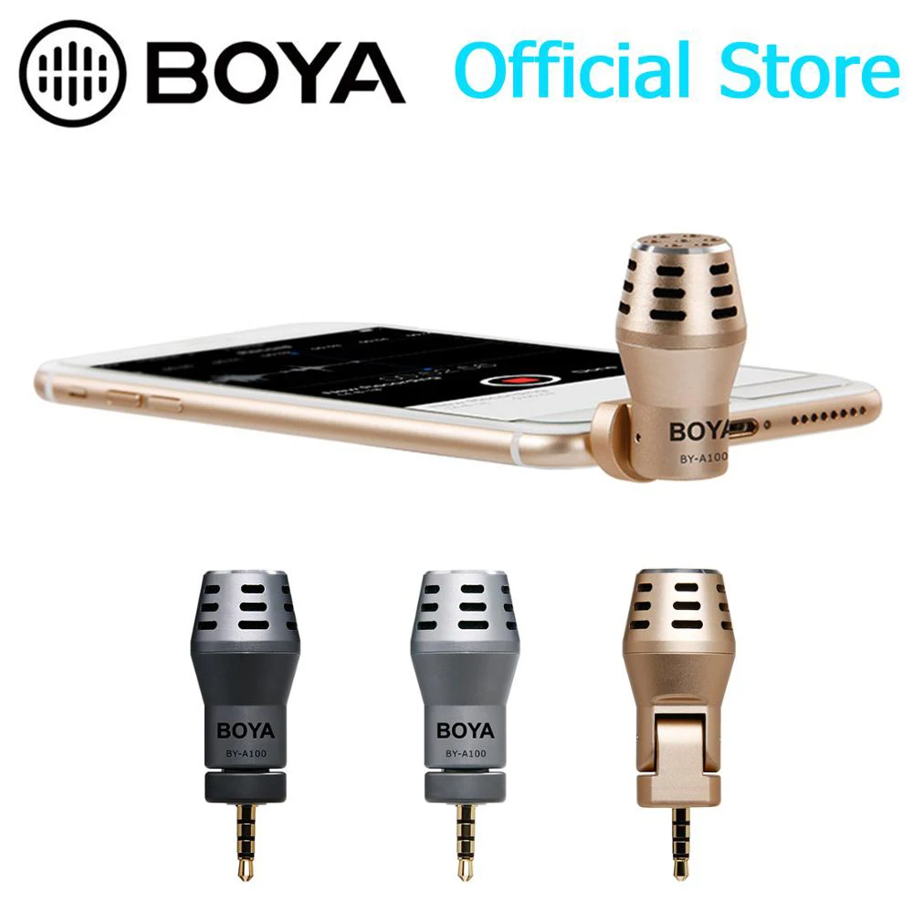 BOYA BY-A100 всенаправленный конденсаторный микрофон для iPhone 7 6 6s 5 5s iPad iPod трансляции
