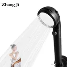 Насадка для душа ZhangJi, регулируемая, 3 режима, кнопка остановки массажа, высокое давление, Анионный фильтр Rainfal, черная, для ванной