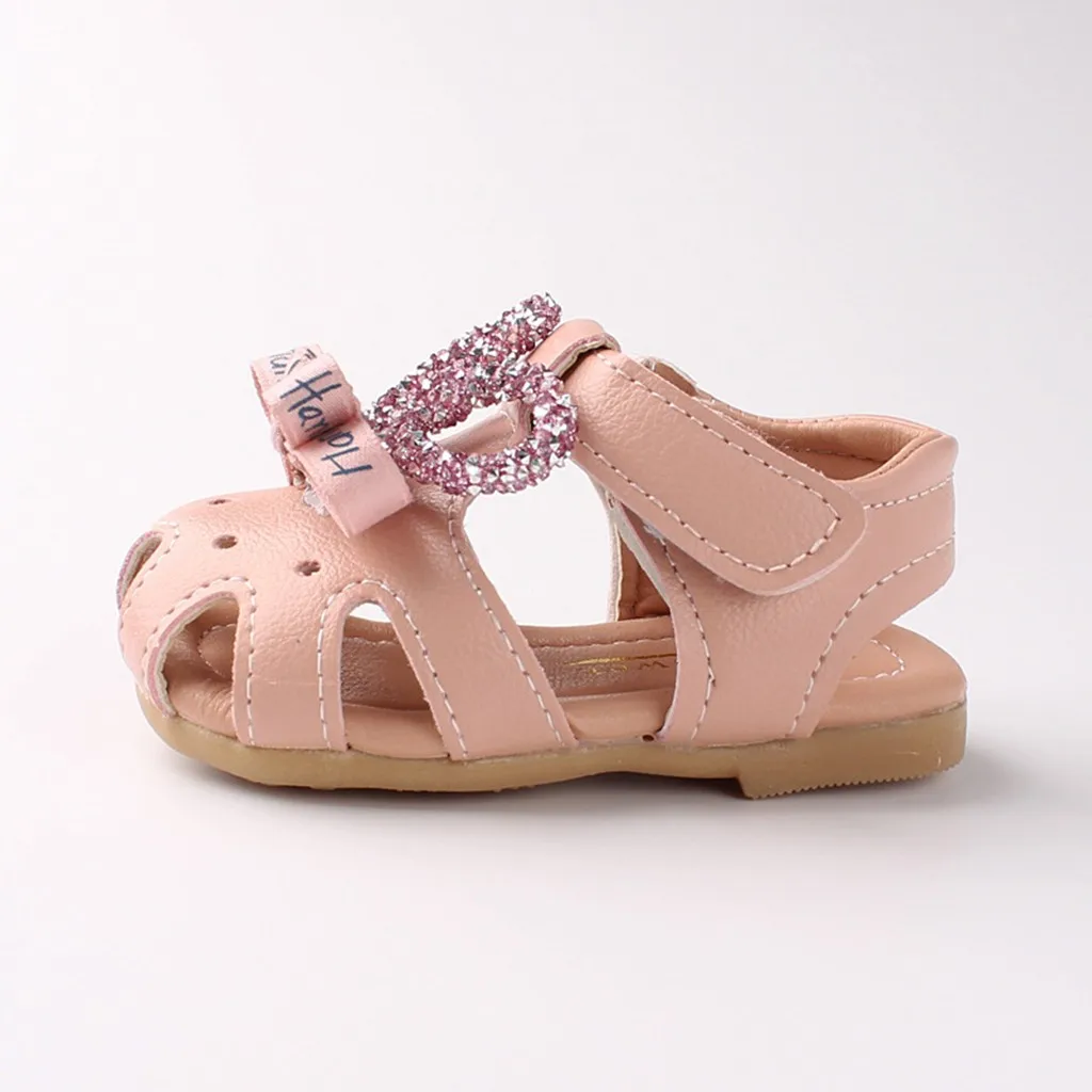 Princess Baby Girl Shoes Anti-slip Hallow Rabbit Ear Bow Beach Sandals Girls Letter Print Shallow Cute Soft | Мать и ребенок