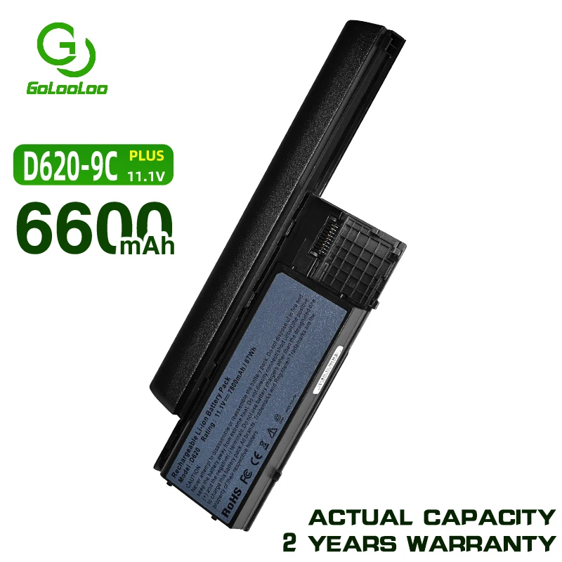 

Golooloo Laptop Battery For Dell Latitude D620 D630 D630c Precision M2300 Latitude D630 UD088 TG226 TD175 PC764 FG442 KD492