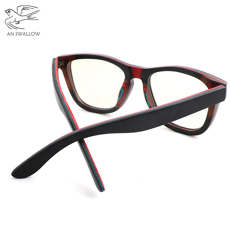 Натуральные мужские деревянные солнцезащитные очки Скейтборд ручной работы