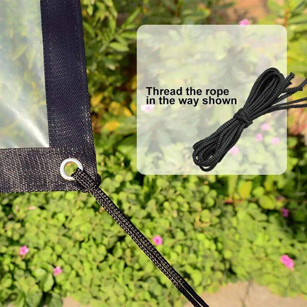 

Transparent Rainproof Shed Cloth Tarpaulin Lightweight Waterproof Tarp Cover Tent Warm Rainproof Shelter Rain Film Tarpaulin