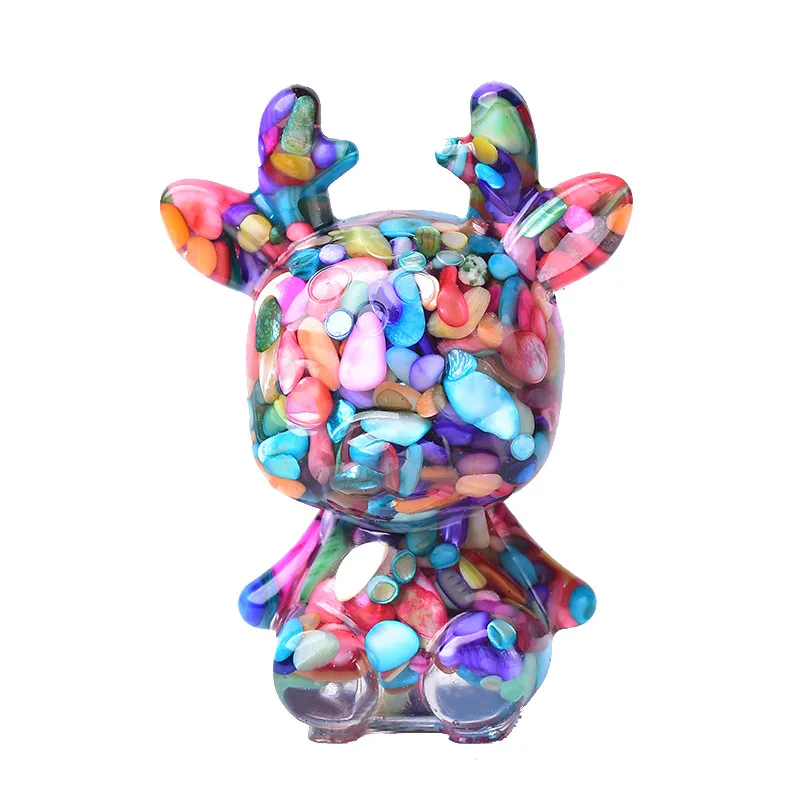 

Natural crystal crushed stone original stone ornament Pink Crystal turquoise color Shell Crystal gravel ornament