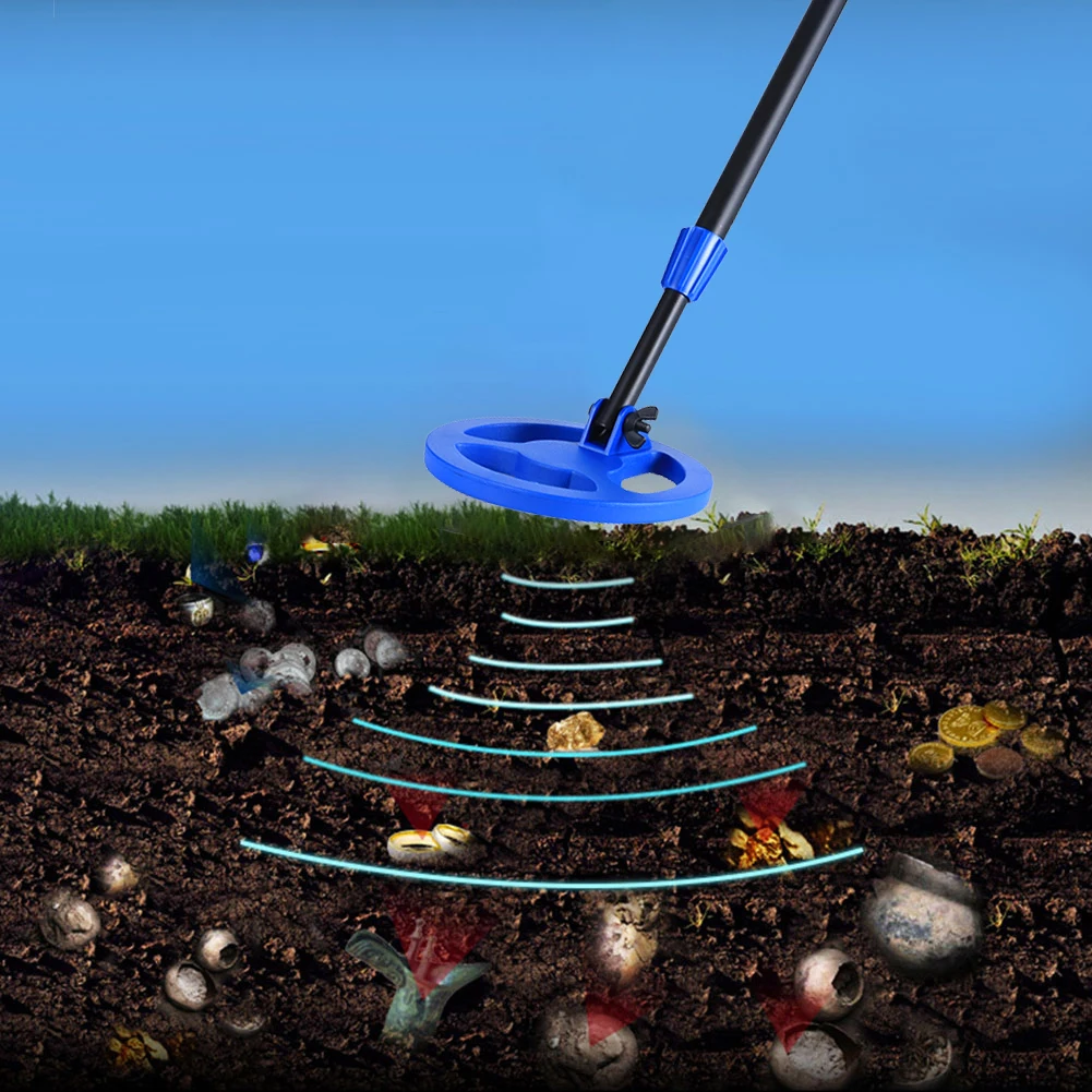 

High Sensitivity Metal Detector Adjustable Stem Underground Gold Silver Digger Professional Depth Search Coins Finder