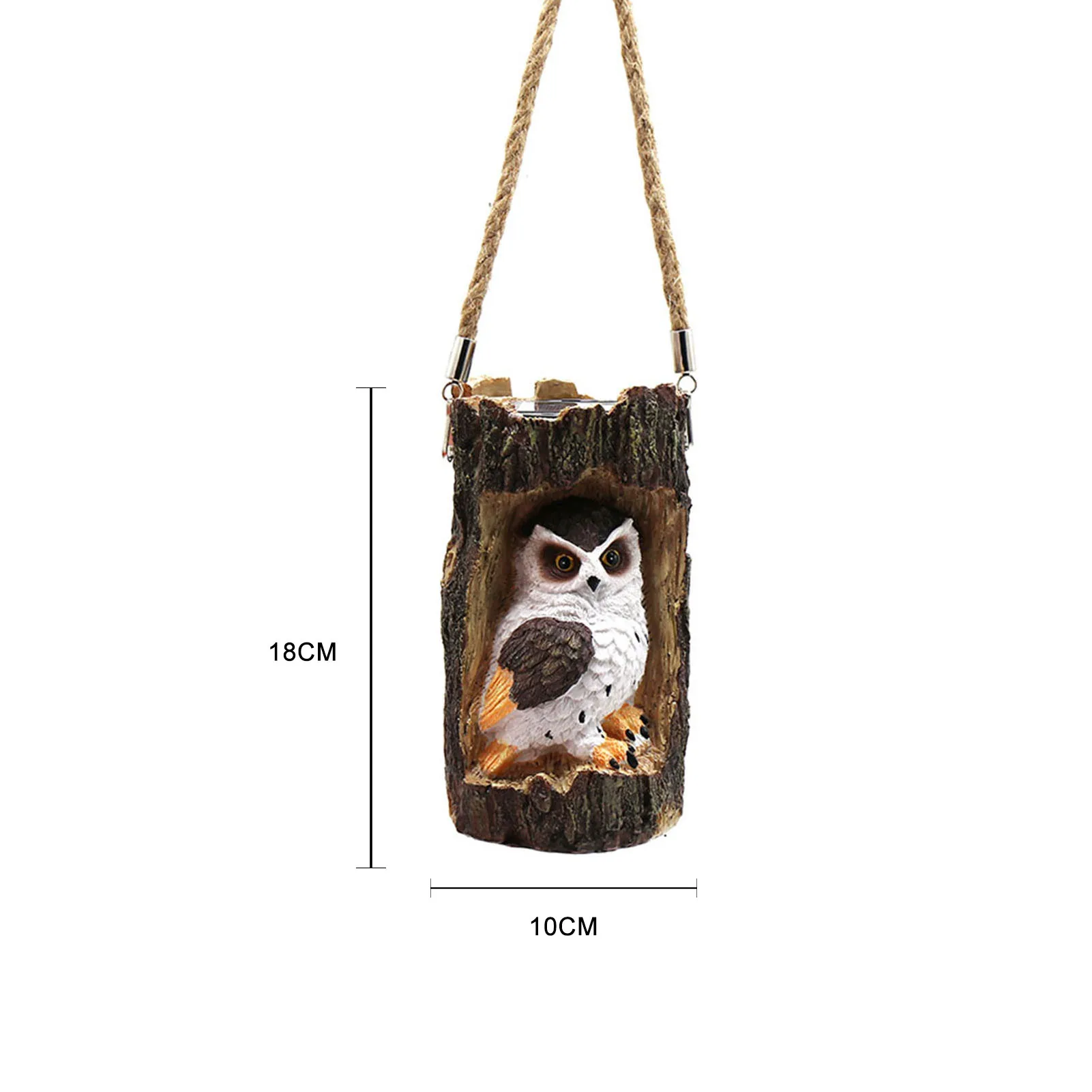 

Solar Lantern Outdoor Courtyard Waterproof Hanging Owl Solar Light Tree Hole Owl Light Lamp Suspended Owl Garden Lights