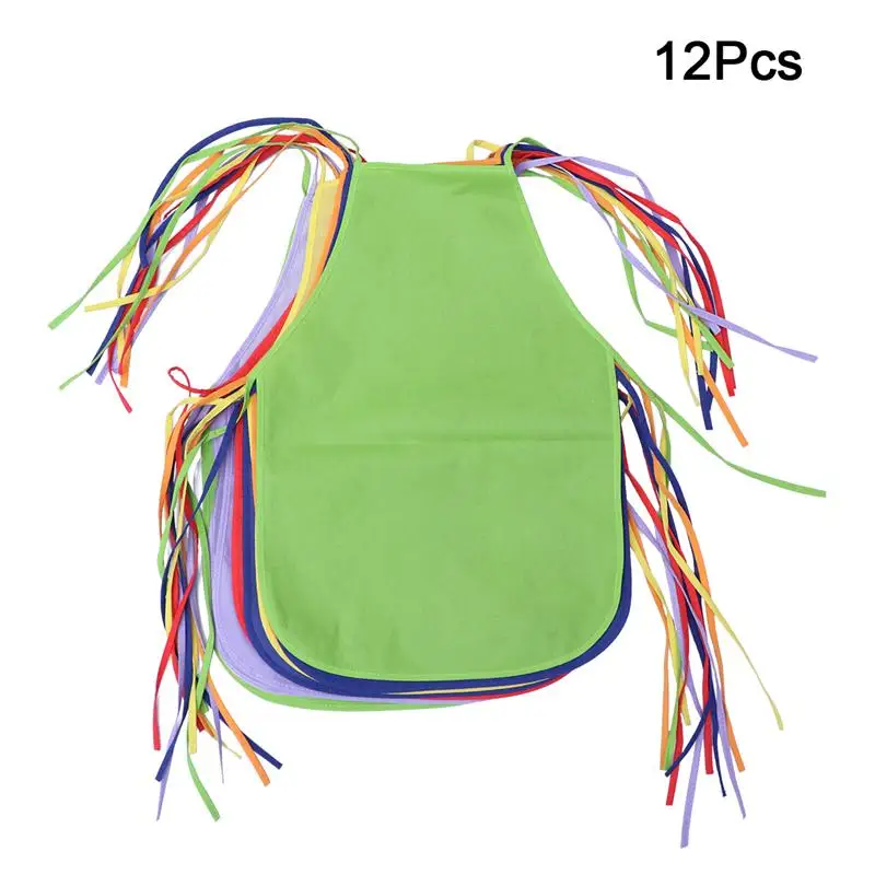 12 шт. в упаковке Детская нетканый фартук Анти пыль моющиеся водоотталкивающий