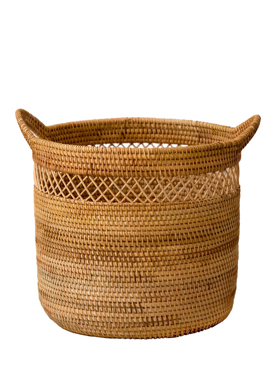 

Rattan woven dirty clothes basket dirty clothes storage basket bathroom woven dirty clothes basket clothes storage bucket