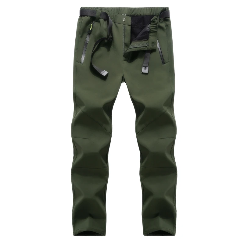 Men Army Green Горные мужские и женские походные толстые штаны для спорта на открытом воздухе, ветрозащитные, для кемпинга, альпинизма, походов, лыжного спорта, Женские Брюки 6XL VA635 - Цвет: Men Army Green