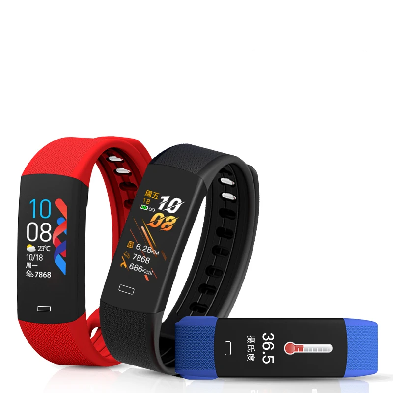 

New B6W Body Temperature Detection Smart Bracelet Large Screen Watch Immunity Measurement Blood Pressure Blood Oxygen Heart Rate