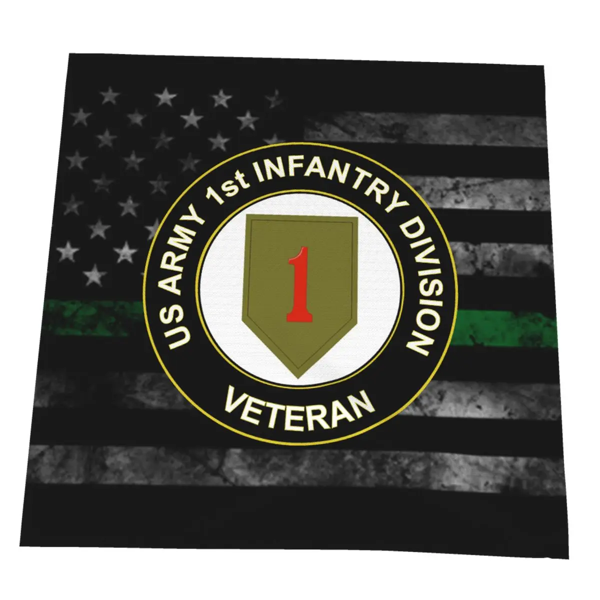 

US Army Veteran 1st Infantry Division Microfiber Cleaning Cloth Kitchen Towels Wipe Wine Napkins Car Window Clean Rags Dish Tea