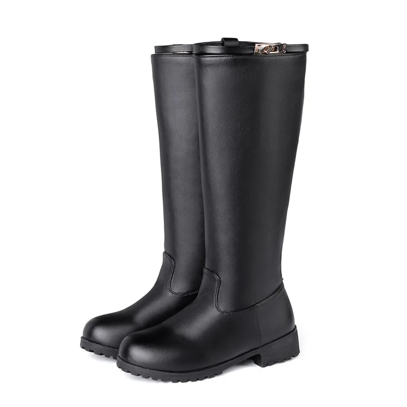 Для женщин сапоги осень-зима ботинки до середины икры Сапоги с высоким голенищем