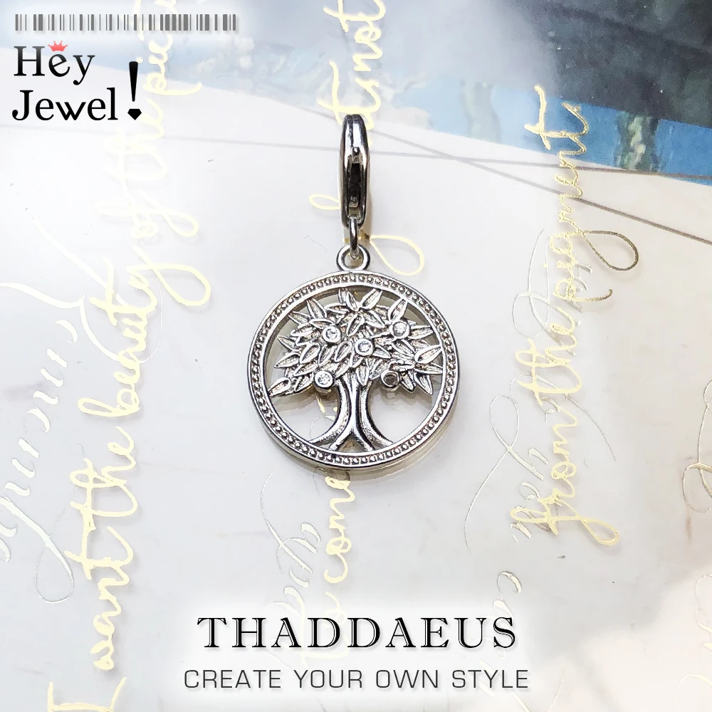 Женское колье из серебра 2020 пробы с имитацией дерева жизни|Ювелирные шармы| |