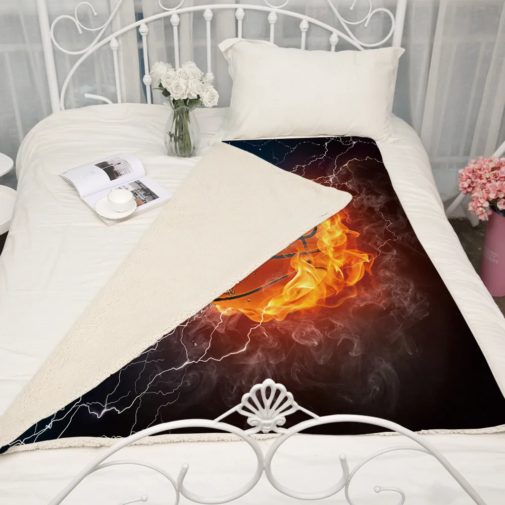 Dropshipping Sofa Cushion Yoga Mat Blanket Air Thick Double-layer Plush 3d Digital Printed Basketball Series | Дом и сад