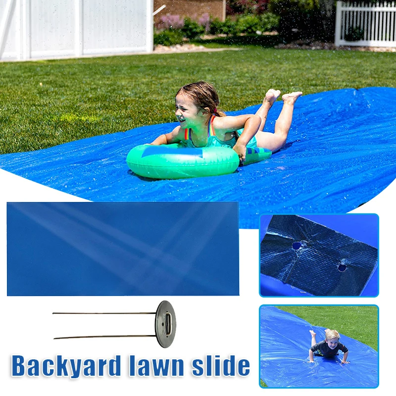 

Newly Heavy Duty Inflatable Water Slides Portable Folding Surf Toys Creative Summer Water Toy for Outdoor Garden Lawn