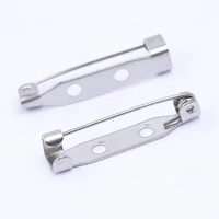 50pcs stainless steel brooch pin base backs diy bezel blank brooches for jewelry making 14mm 17mm 19mm 25mm 32mm