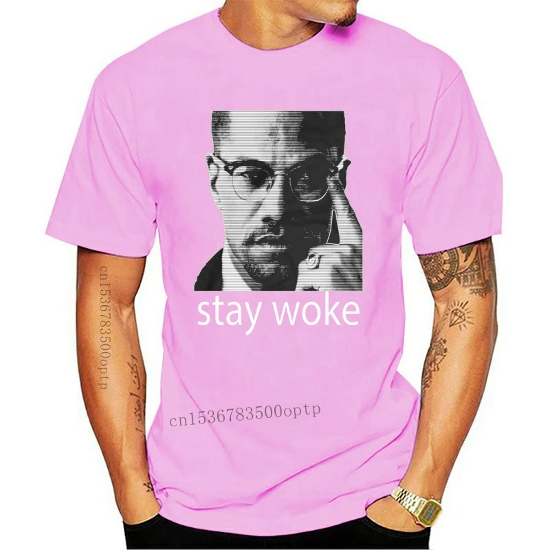 

Хлопковая футболка с коротким рукавом с изображением активиста Малкольма X