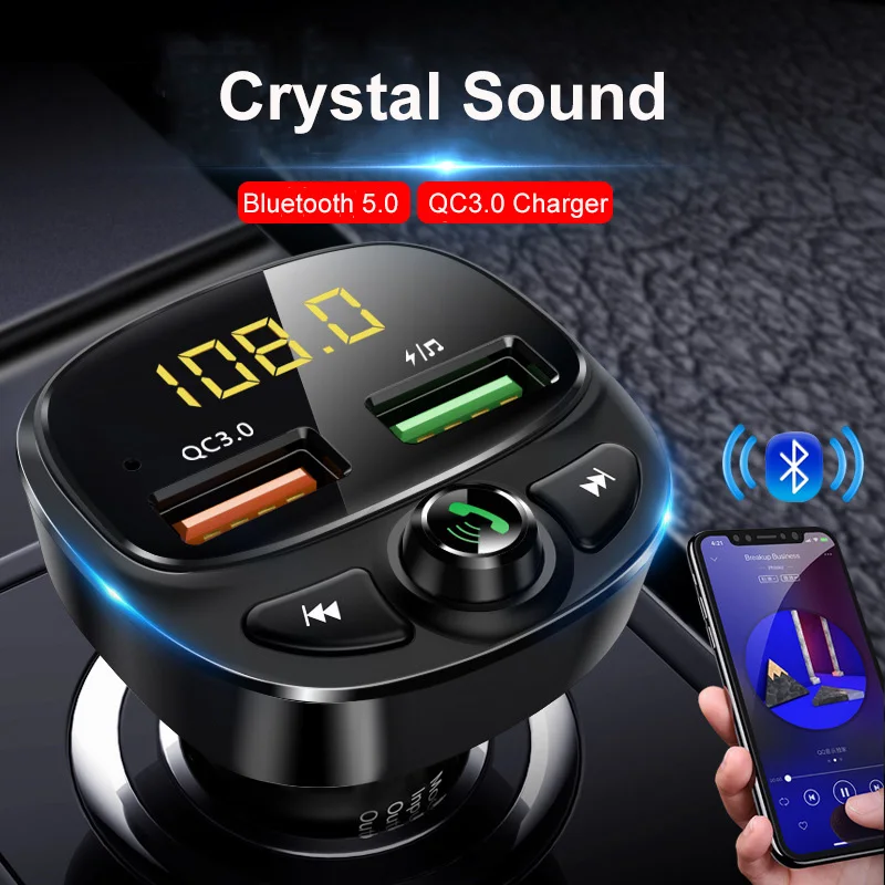 FM трансмиттер Konrisa с поддержкой Bluetooth 5 0 и TF карт|FM-трансмиттеры| |