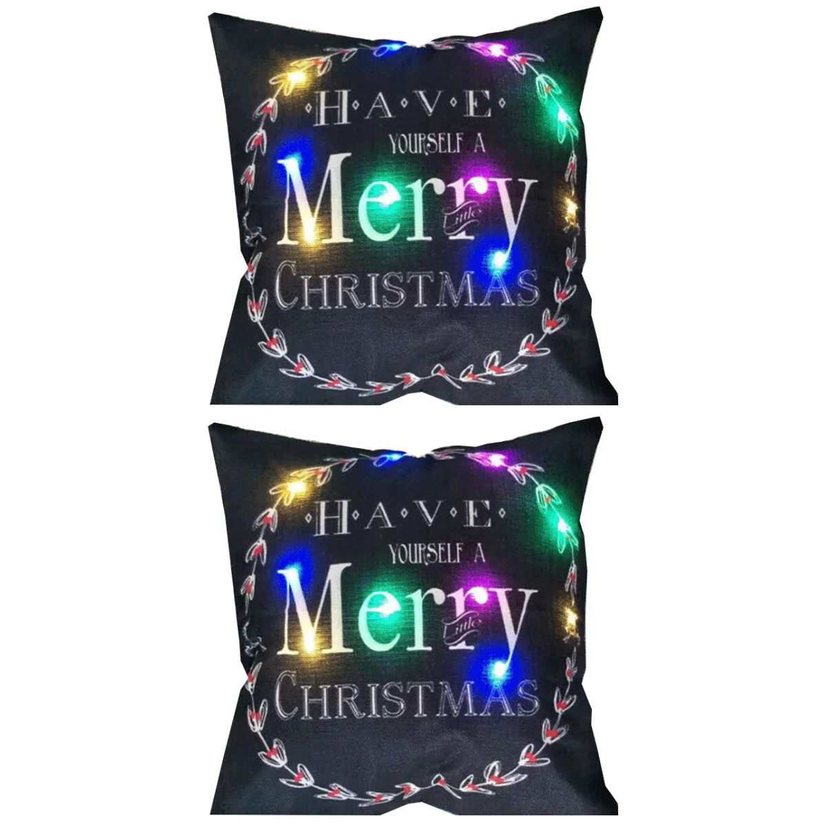

2 шт., рождественские наволочки со светодиодный светильник кой