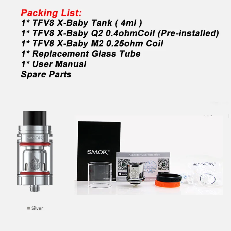 Оригинальный SMOK T PRIV Mod 4 мл TFV8 X BABY бак 220 Вт VW TC бокс мод испаритель вейп комплект